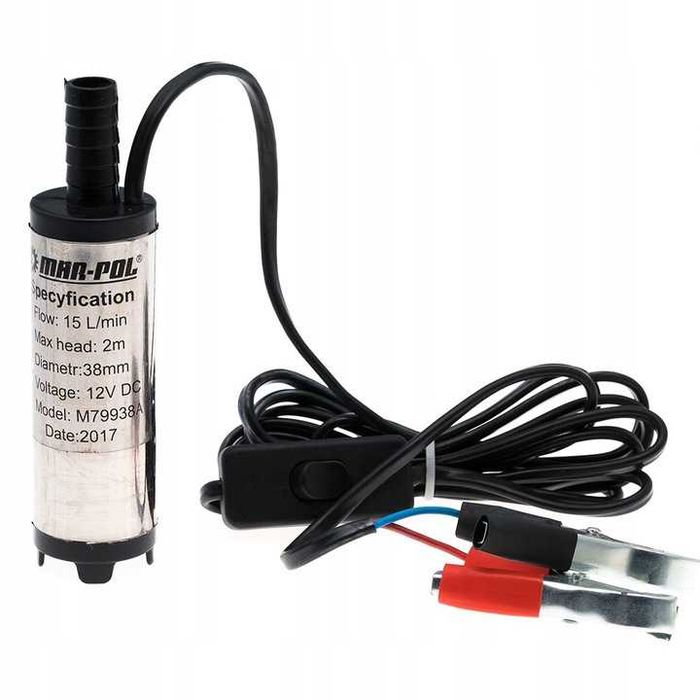 Помпа за гориво 12v 38mm Mar-Pol / източване на гориво