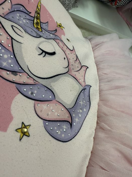 Детска рокля Petit Fleur с еднорог – размер 4–5 години