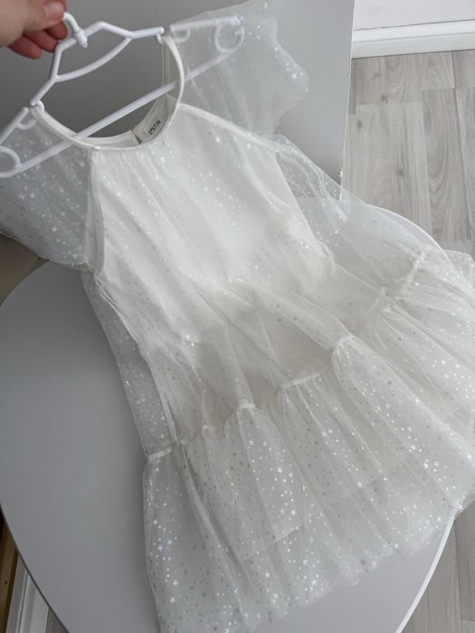 Платье белое снежинка