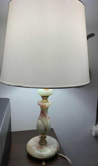 Veioza/lampa art deco VINTAGE ONIX bec E27 anii 50 20x40cm Olanda