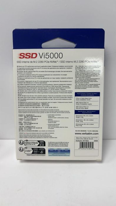 SSD, Verbatim, Vi5000 SSD intern PCIe NVMe M.2, 1TB -B- Oradea • OLX.ro