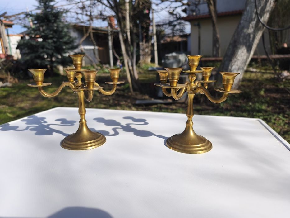 Малък месингов свещник