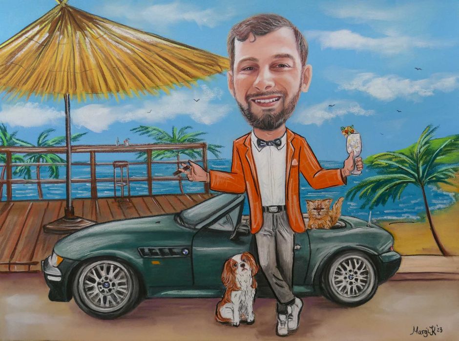 Ръчно рисувана карикатура