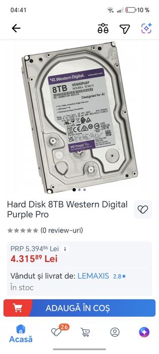 HDD 8TB Western Digital Purple Pro