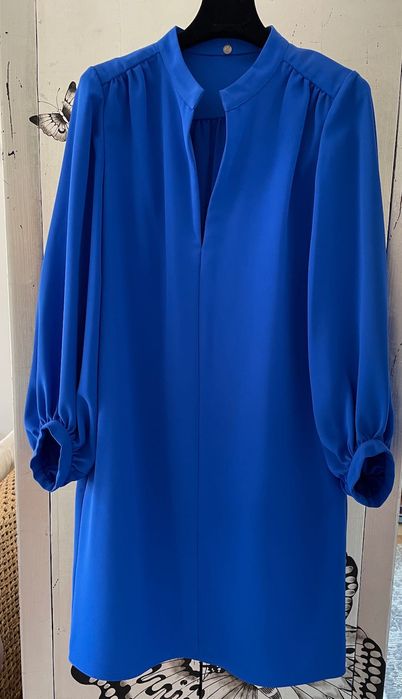 Rochie de birou albastru intens, Laura Hincu