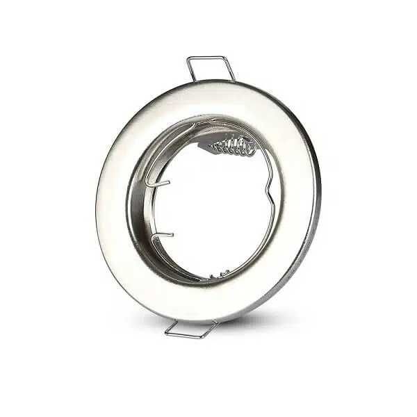 GU10 Корпус Луничка Кръг Сатен Никел ( Мат)  - Цената е за 1  брой