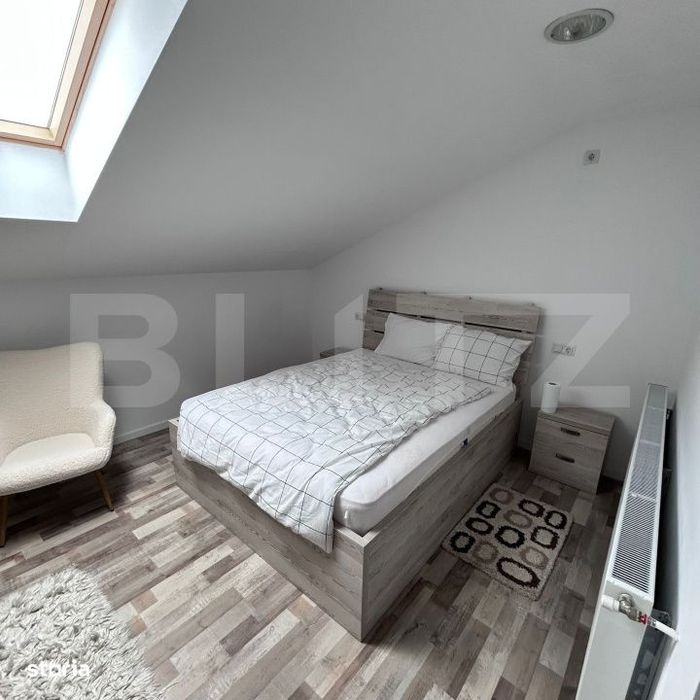 Apartament 37 mp, mansarda, mobilat si utilat, ideal locuinta sau inve
