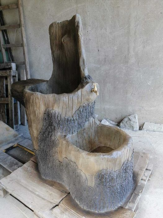 Градинска чешма от щампован бетон