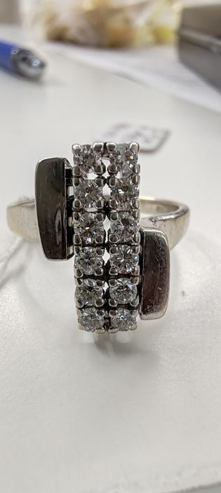 Inel damă cu diamante Aur 14k Gr 5,62 Ct 0,6 aprox M 55 cod unic 4428