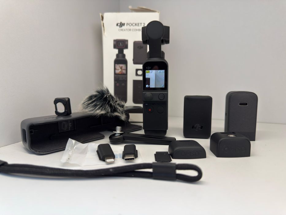 Camera Actiune, Dji Pocket 2 Creator Combo, 4K, Touch, Wi-Fi, Fullbox