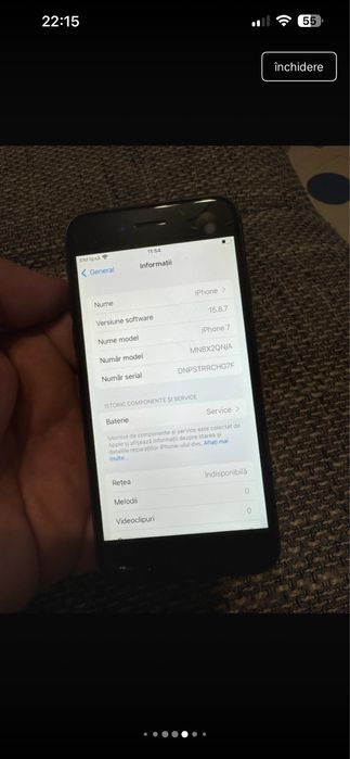 iPhone 7 black 32  gb grad uzura B