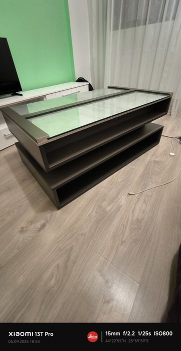 Masa de cafea cu lumina led.Model unicat