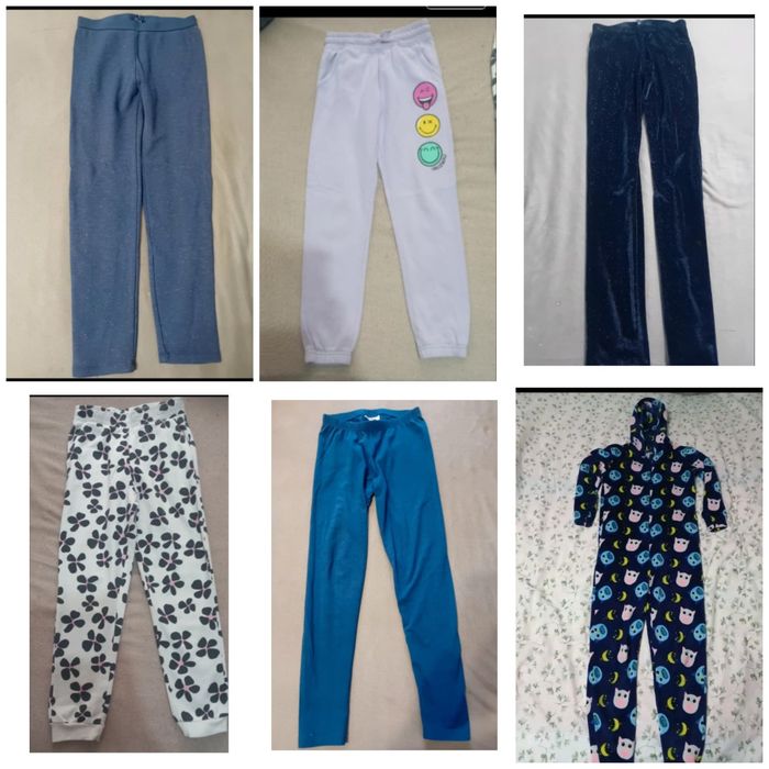 Lot de pantaloni colanti marime 134 140 fetita