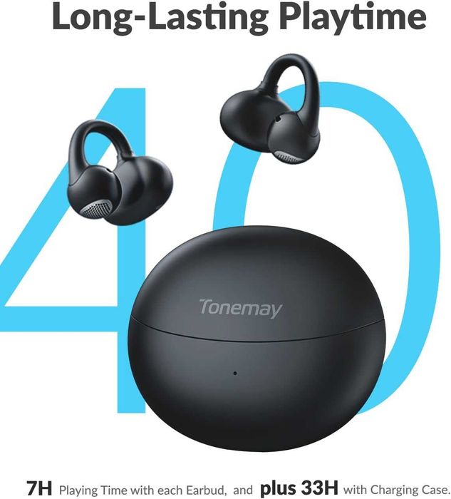 TONEMAY Q6 Отворени слушалки с щипка, LDAC Hi-Res безжично аудио