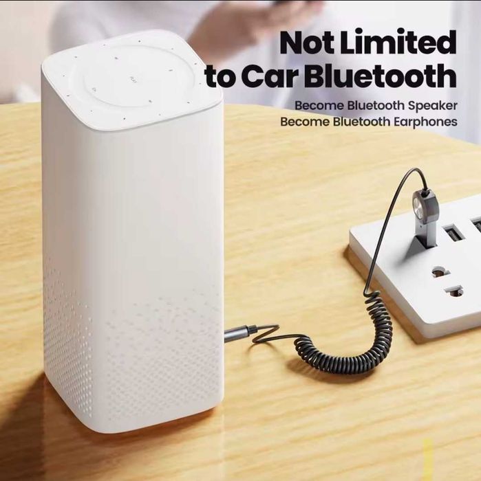 Блутуут адаптер за кола с AUX Toocki 5.1 USB to 3.5mm Jack