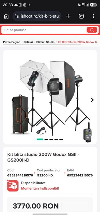 Kit 3 × blituri Godox GS200II