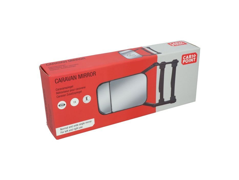 Oglinda exterioara auto auxiliara dubla atasabila 230 x 145 mm, Carpoint pentru rulota sau remorca
