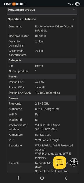 Router wireless D-Link Gigabit DIR-850L