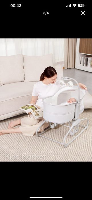 Люлька музыкальная самоукачивающая