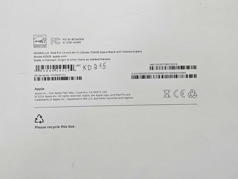 ПРОДАМ Apple iPad PRO 13 inch M4 (256GB) WiFi+ESIM. Состояние НОВОЕ.