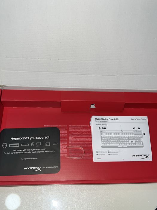 Клавиатура HyperX 100% с RGB подсветкой ALLOY CORE RGB мембранная