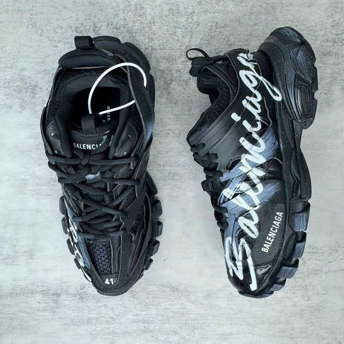 Сникътси Balenciaga Track черни с надписи