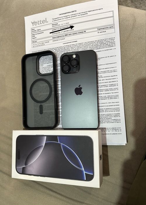 iPhone 16 Pro Max 256 с гаранция 24 месеца