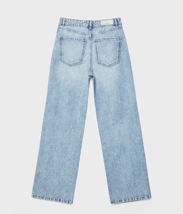 STRADIVARIUS Wide Led Cristal дънки с кристали L-40