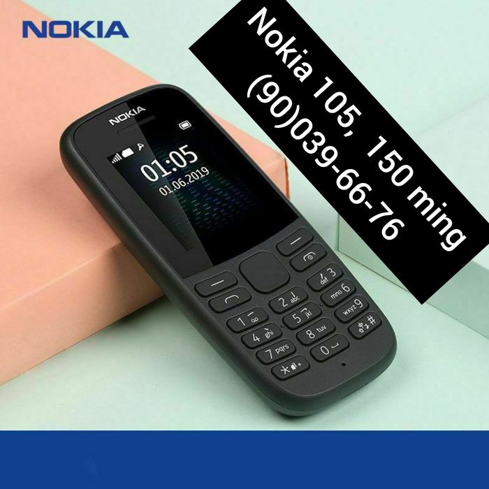 Nokia 105, Nokia 105°(2024), Dostavka, Gsm, YENGI, 2 ta sim kartali.