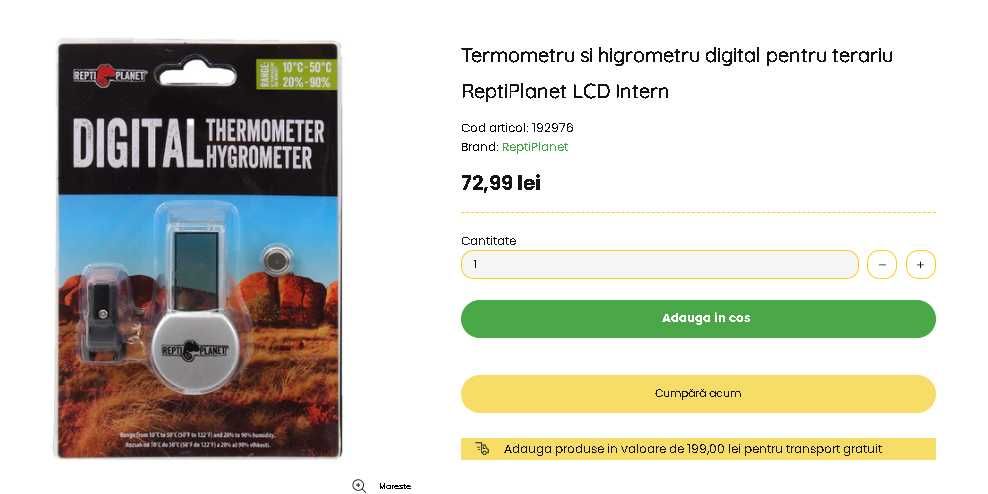 Termometru si higrometru digital