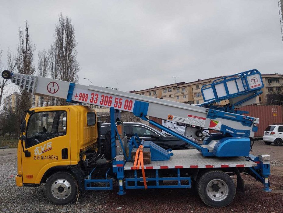 AVTOLIFT 32 metr yuklarni yuqori qavatlarga chiqarish (MOBILNIY LIFT)