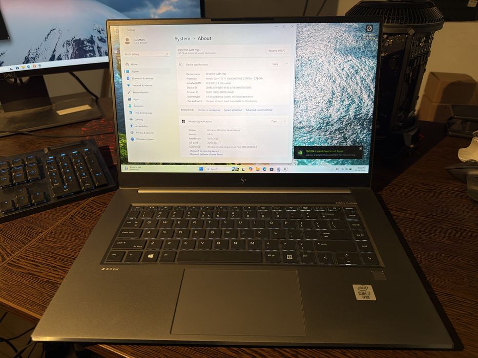 Laptop Hp Zbook Studio G7 i7,32gb Nvidia Workstation