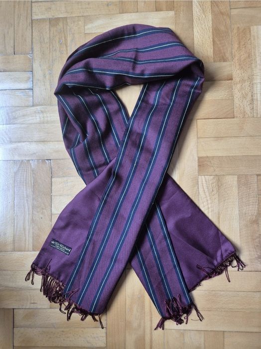 Eșarfă Lux reversibila Sir Richard, Lână + Mătase Pură, Made in Italy