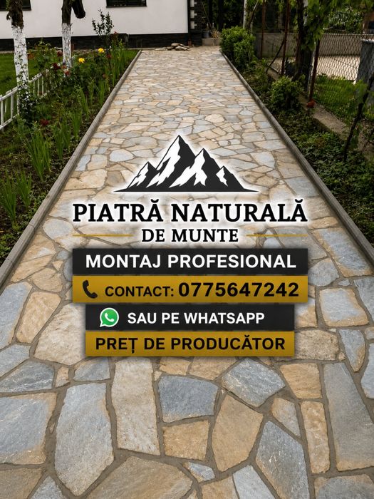 Piatra naturala de munte si montaj