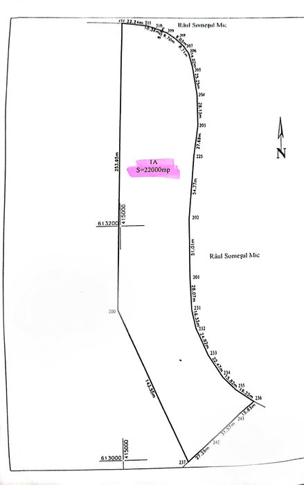 vanzare  teren  pe malul  Somesului  Mic