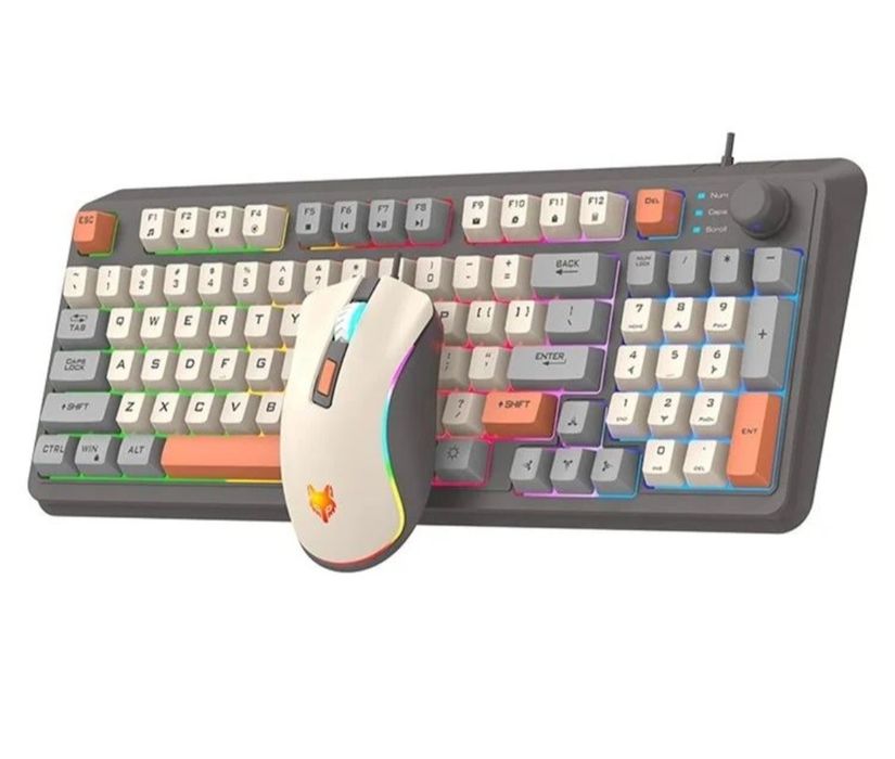 Игровая клавиатура с мышью XunFox K820, 94-клавишная, RGB-подсветка