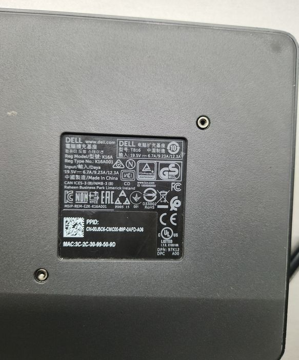 Dock Station DELL K16A/TB16 stare buna