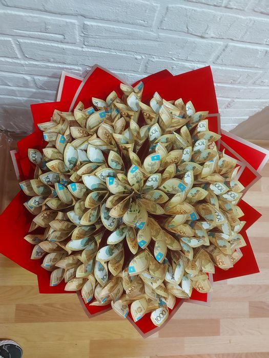 Денежный букет, комбинированный букет