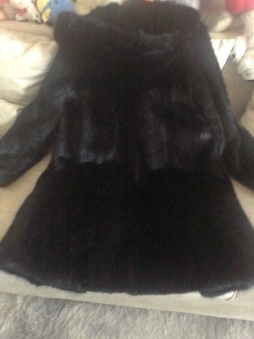Шуба норка "чёрный брильянт"