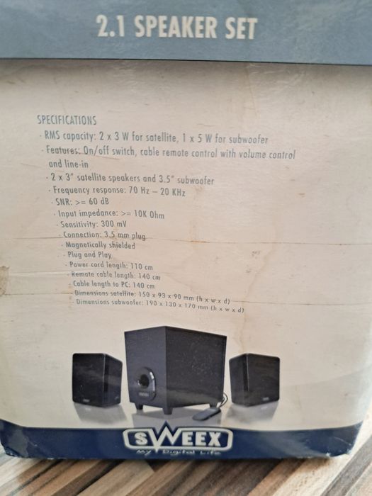 Субуфер 2.1 sweex