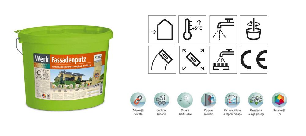 Fassadenputz, 25kg - tencuială decorativă cu silicon