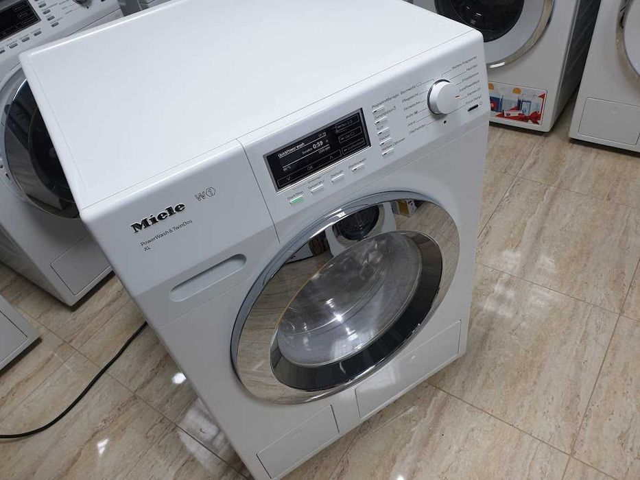 9кг - Miele - Пара - TwinDos - Подсветка - Пералня Миеле 12м Гаранция