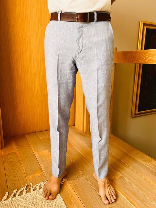 Мъжки син ленен панталон от Мейсис Ню Йорк