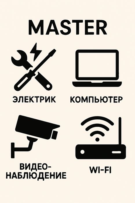 Домашний мастер: Электрик, компьютеры, видеонаблюдение, Wi-Fi

Пред