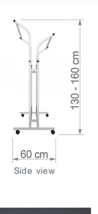 Stender metalic alb cu crom
