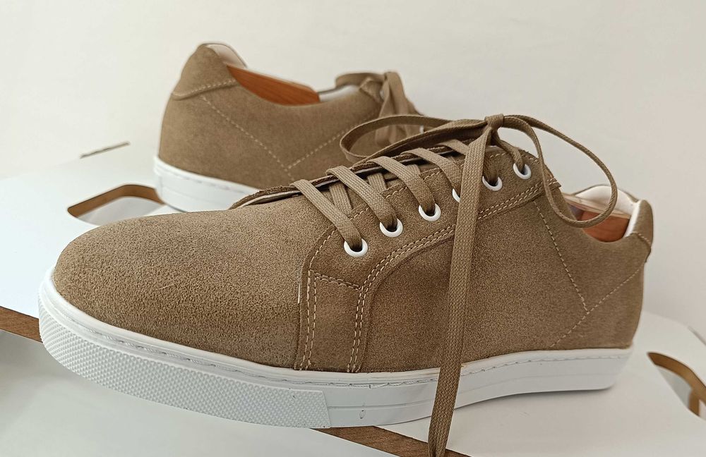 Pantofi sport casual 43.5 44 lucrati manual L. Artigianale NOI piele