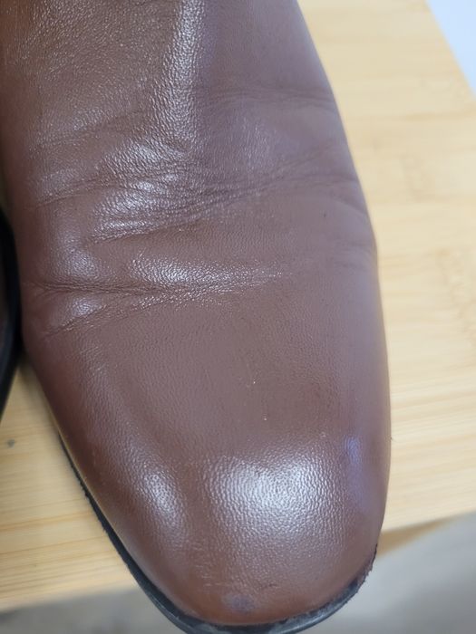 Ghete maro din piele, marimea 38-38,5