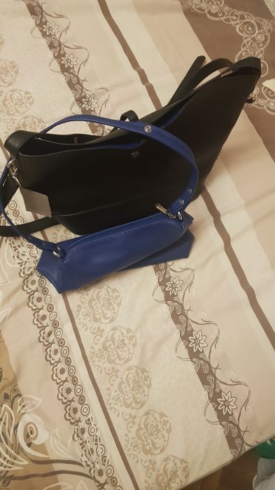 Дамска чанта в комплект с малка