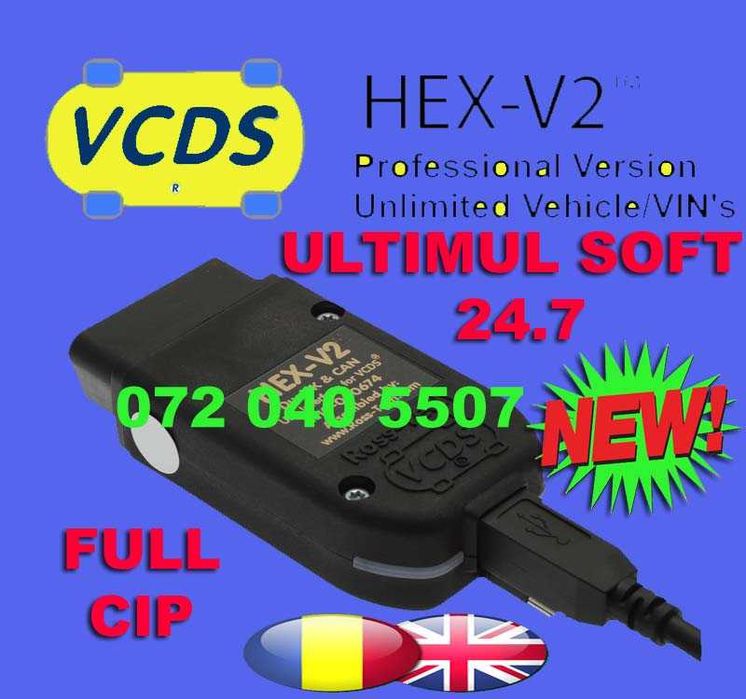 OFERTA Diagnoza Auto VCDS HEXCAN V2 Atmega 162 Full Cip 24.7 Autodata