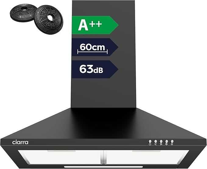 Hotă CIARRA 60cm CBCB6201 Hotă de bucătărie 600mm cu filtre de carbon